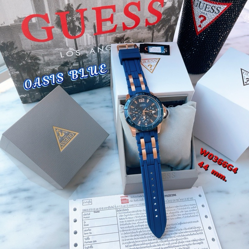 นาฬิกาผู้ชาย Guess W0366G4 OASIS BLUE