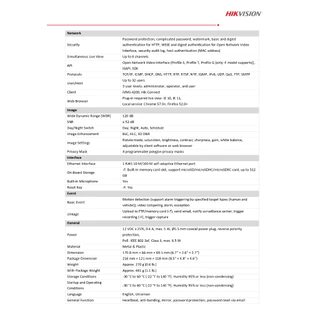 HIKVISION DS-2CD1043G2-LIU กล้องวงจรปิดระบบ IP ความละเอียด 4MP,รองรับ POE,ไม่ใช่กล้อง WiFi,มีไมค์ในตัว,(2.8 mm./4.0 mm.)