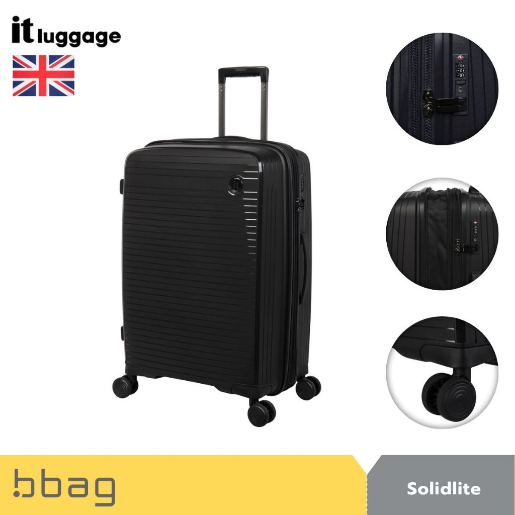 IT Luggage : กระเป๋าเดินทาง รุ่น Solidlite 2881 (โซลิดไลท์) : สีดำ
