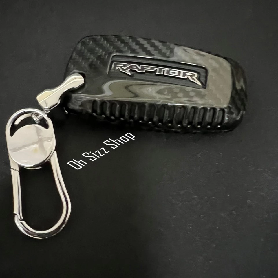 เคสรีโมทรถ Ford Raptor 2024  คาร์บอนไฟเบอร์แท้ T-Carbon Air Vent Design (Top Product ; Carbon Fiber Key Case)  แถมแผ่นใส thumbnail 8