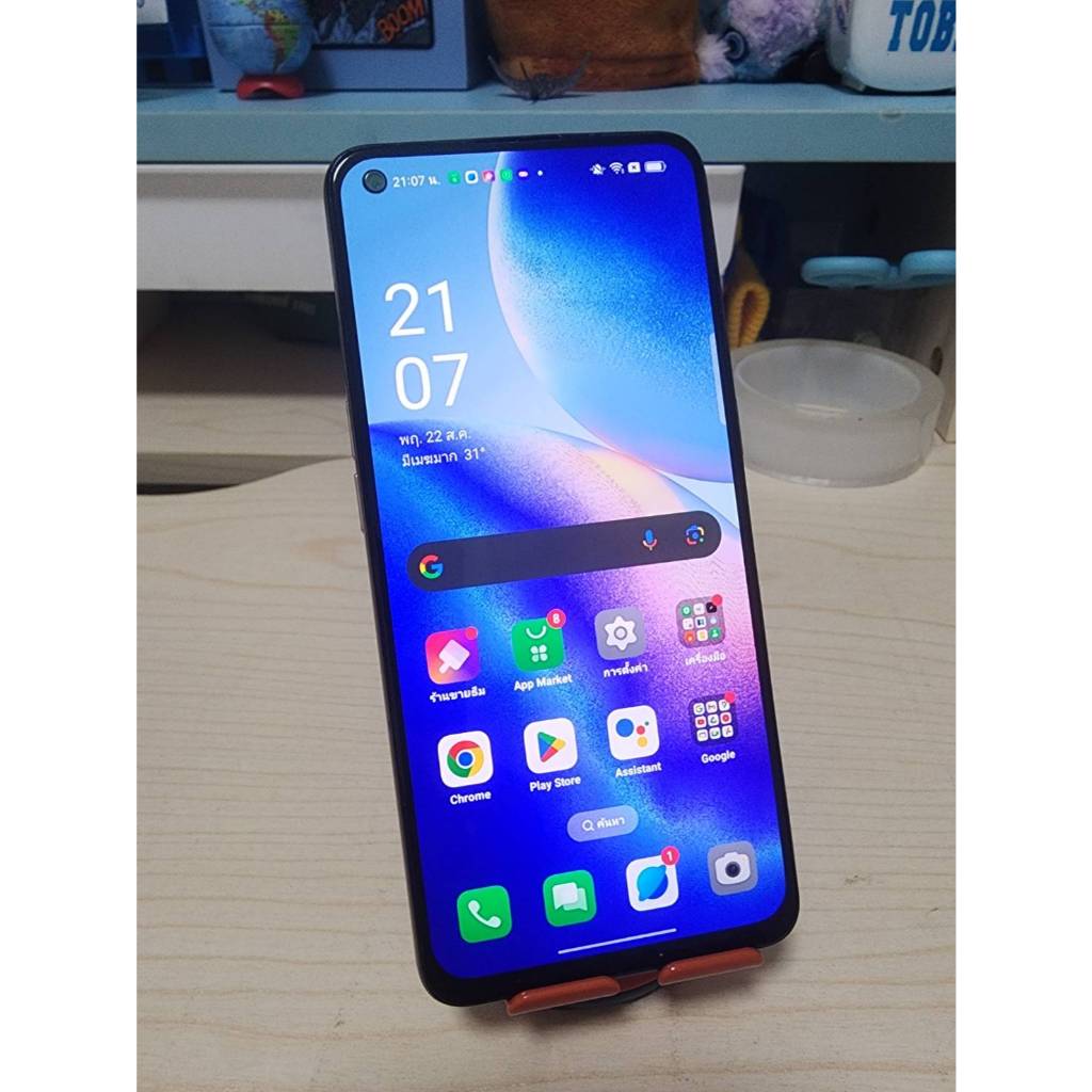 สินค้ามือสองตกแต่งใหม่ Oppo Reno 5 4G (CPH2159) Snap720G แรม 8gb(+6gb) รอม 128gb