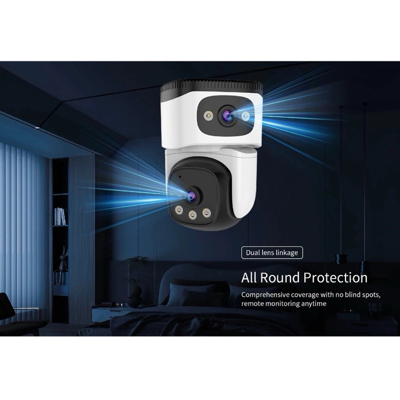 Gateway Vstarcam CS995DR (เลนส์คู่) ใหม่2024 กล้องวงจรปิดไร้สาย ความชัด 3MP(1296P) indoor มีAI+ คนตรวจจับสัญญาณเตือน