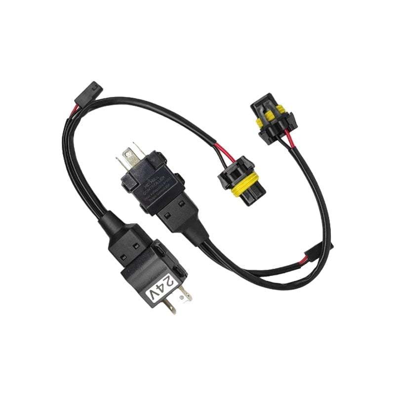ez_auto สายไฟรีเลย์ Xenon ขั้ว H4 24V 1คู่ ง่ายต่อการติดตั้ง   สินค้ามีพร้อมจัดส่งในไทย รับประกัน 3เ