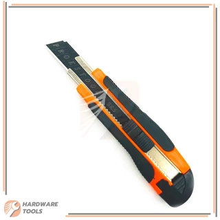 คัตเตอร์สำนักงาน คัตเตอร์ใช้ง่าย ราคาถูก ส้ม-ดำ เหลือง/ดำ Push Lock คัตเตอร์ ของแท้ ดวกในการพกพา