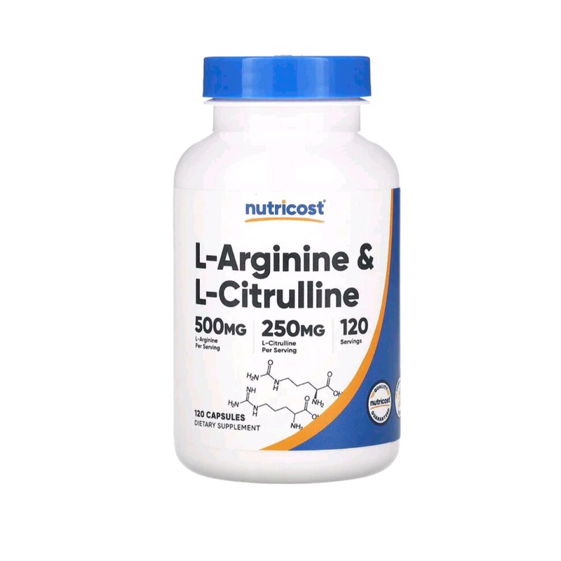 Nutricost L-Arginine &L-Citrulline Complex 250mg. 120Capsules