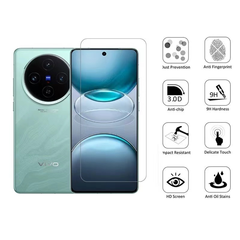 Vivo X100Ultraตรงรุ่น(พร้อมส่งในไทย)ฟิล์มกระจกเต็มจอ แบบกาวเต็มVivo X100s/Vivo X100s Pro/Vivo X100 U