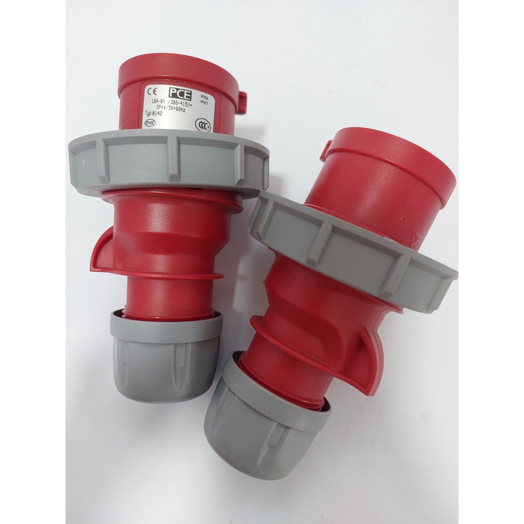 " PCE" 0142-6V เพาเวอร์ปลั๊ก กันน้ำ ตัวผู้ 4ขา 3P+E 16A  (ราคาต่อ1ชิ้น)***สามารถออกใบกำกับภาษียอด500