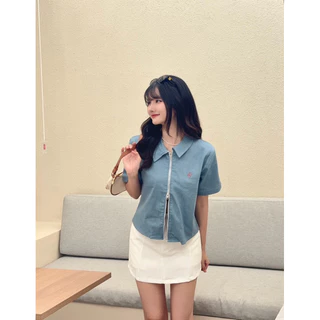 KATIE POLOjean - เสื้อโปโลผ้ายีนส์