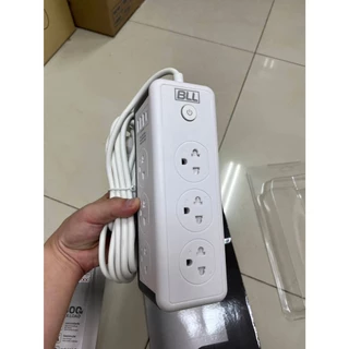 BLL B33 Plug ปลั๊กไฟคอนโด 2300W 6ช่องเสียบ 1 สวิตซ์ 3ช่องUSB 1ช่องType-C สายยาว 3เมตร มอก ไทย รับประกันศูนย์ 3ปี