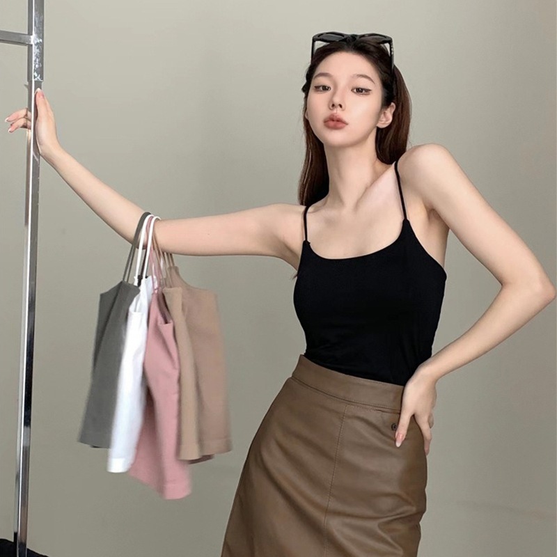 sexy pajamasเสื้อกล้าม เสื้อกล้าม เสื้อแขนกุด สีทึบ รูปที่ 5