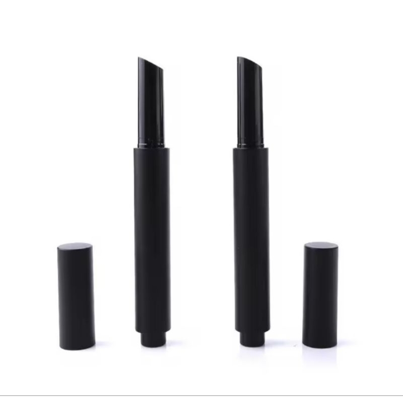 หลอดเปล่าลิปสีดำ แบบกด ทรงสูง (พร้อมส่งจากไทย)