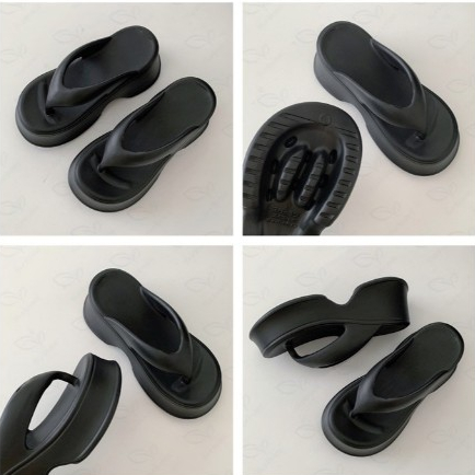รองเท้าหูหนีบ รองเท้าแตะ พื้นหนาเสริมส้น ส้นตึก พร้อมส่งจากไทย Y-77