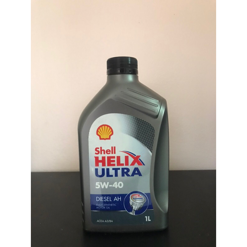 น้ำมันเครื่อง Shell Helix ultra สังเคราะห์ 100% 5w-40 ดีเซล ACEA A3/B4 ขนาด 1 ลิตร