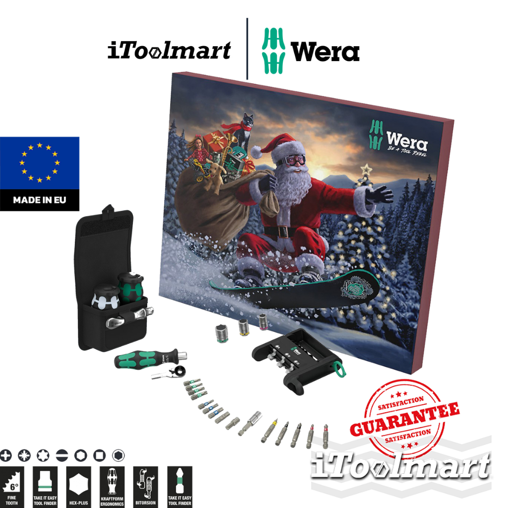 WERA ชุดไขควงและประแจ Christmas Advent Calendar 2024 ชุด 25 ชิ้น 05136609001