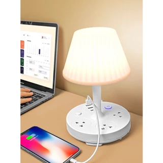 โคมไฟตั้งโต๊ะ led มัลติฟังก์ชั่น ไฟปรับ3สี มีช่องเสียบ USB