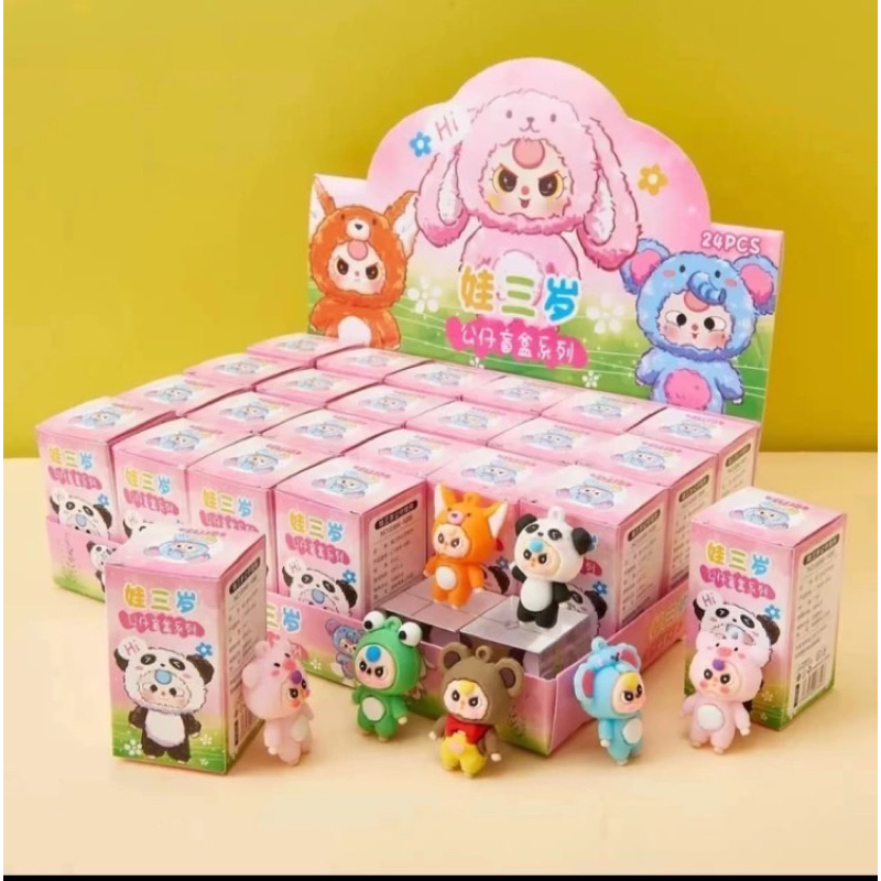 กล่องสุ่มพวงกุญแจจิ๋ว Baby three 1box24กล่อง คละลายไป เอาใจเด็กๆชอบจุ่มกันมาก