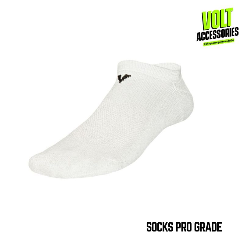 VOLT ถุงเท้า ข้อสั้น กีฬา ออกกำลังกาย สีขาว TORQUE 003 NO SHOW WHITE TQ-0214