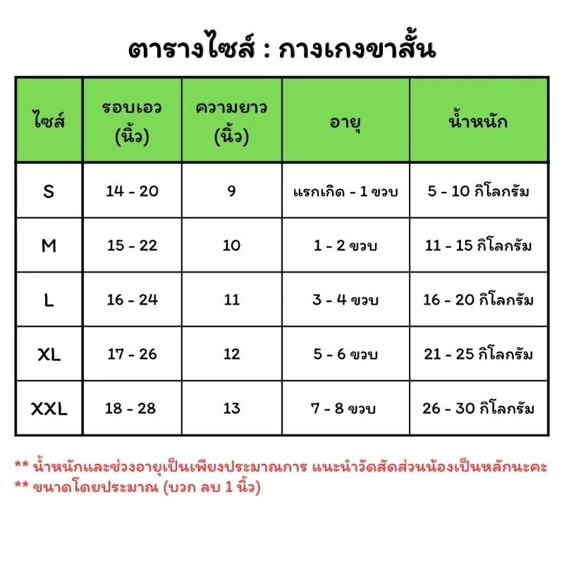 (แพ็ค 3 ตัว, 6 ตัว) กางเกงขาสั้นเด็ก เด็กหญิง เด็กชาย ผ้าคอตตอน 100% thumbnail 3