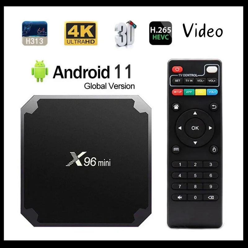 กล่องทีวี X96 Mini 4G WiFi Allwinner H313 Quad Core 2GB 16GB HDMI 2.0 4K 3D H.265 เครื่องเล่นสื่ออัจฉริยะ Android 11.0