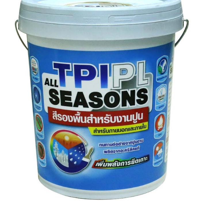 พร้อมส่ง TPI สีรองพื้น NP111 สำหรับงานปูนและผนังทั่วไป ทีพีไอ สีขาว สีทาภายนอก สีทาภายใน ขนาด 18.9 ลิตร