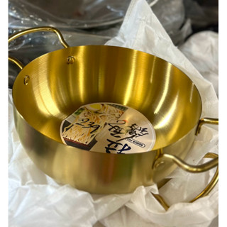 KRW หม้อราเมง เกาหลี 2 หู ขนาด เล็ก ใหญ่ 18/20/22 สีทอง