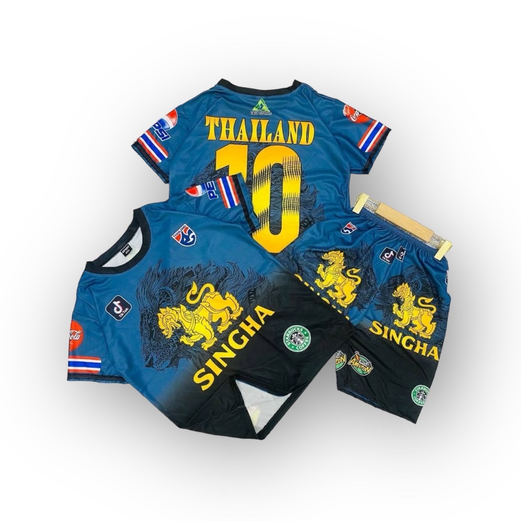 ชุดกีฬาเด็กพิมพ์ลาย ฟรีไซส์อายุ 5-8 ปี เสื้อพร้อมกางเกง