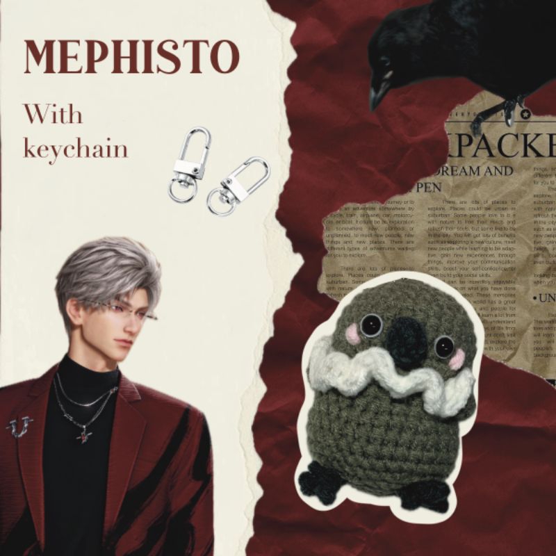 Mephisto keychain 🐦‍⬛ | Mephisto Sylus plushie from love and deepspace game