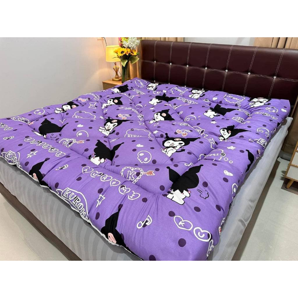 ท็อปเปอร์6ฟุต Topper รุ่นพิเศษความหนา4-5ผ้าคอตตอน สีพื้น ขนาด3.5ฟุต 5ฟุต 6ฟุตที่นอนนุ่ม ลดอาการปวดหลัง เบาะรองนอน