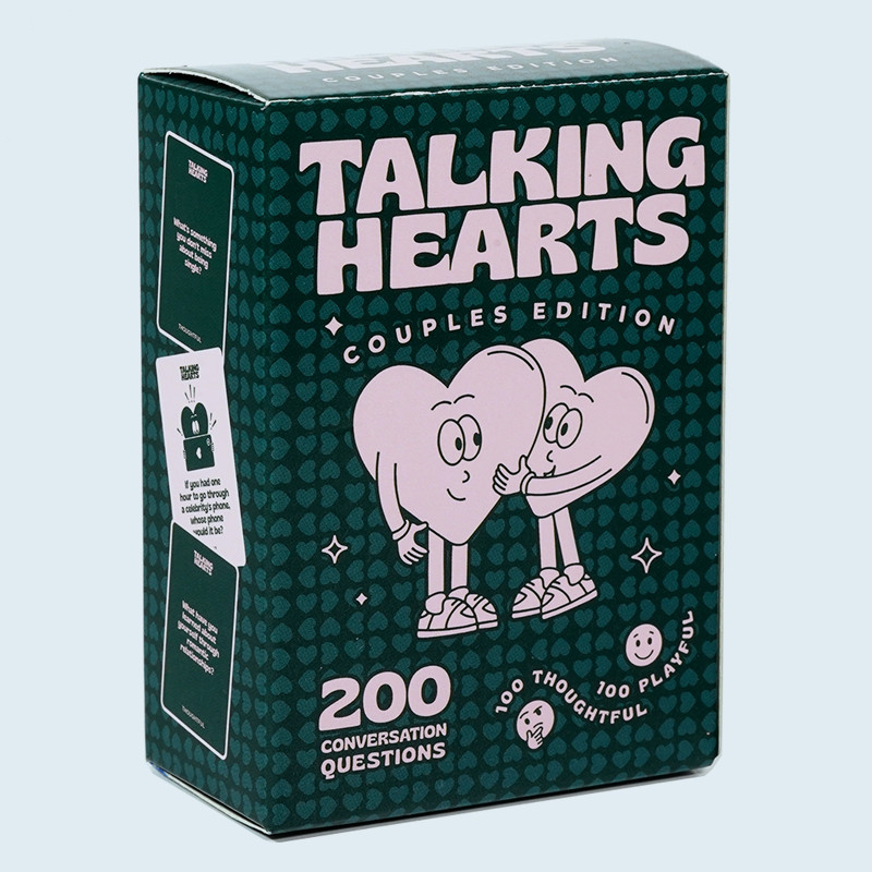 TALKING HEARTS Conversation Cards - Couple Card Game for Date Nights & Travel Adventures
