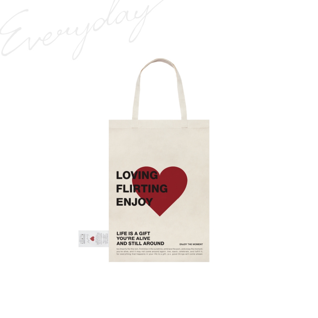 EVERYDAY & FRIENDS | Tote Bag / L (Everyday Kmkm) | กระเป๋าผ้าแคนวาส แฟชั่น ใส่สิ่งของ แต่งตัว ของขวัญ