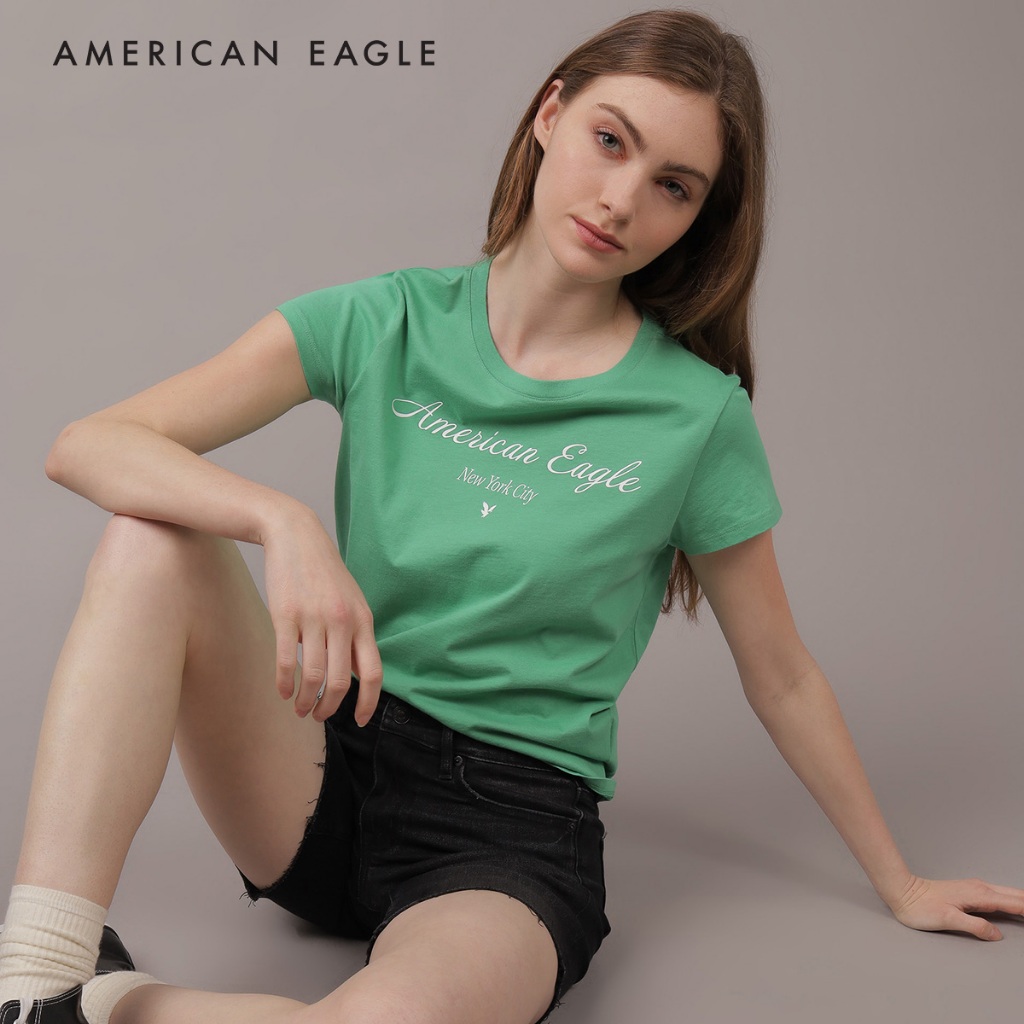 American Eagle Crew Neck Tee เสื้อยืด ผู้หญิง คอกลม (EWTS 037-9462-300)