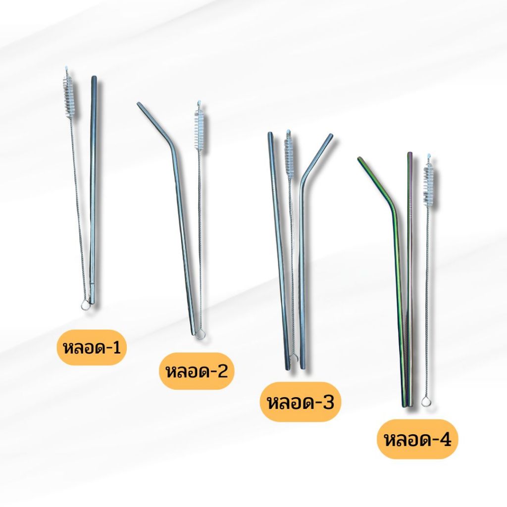 XIAOJU (พร้อมส่ง) หลอดสเเตนเลส foog grade ใช้งานได้กับเเก้วทุกรุ่น