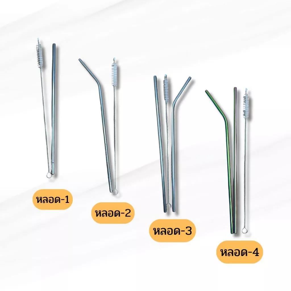XIAOJU (พร้อมส่ง) หลอดสเเตนเลส foog grade ใช้งานได้กับเเก้วทุกรุ่น