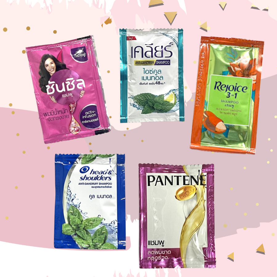 (1 ซอง) ยาสระผม แชมพู ซอง พกพา ซันซิล head&shoulders เคลียร์ รีจอยส์ แพนทีน