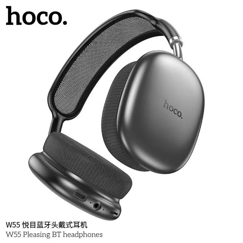 Hoco W55 หูฟังครอบหูไร้สาย BT V.5.4 headphones ใช้งานได้นานยิ่งขึ้น พับเก็บได้ สินค้าของแท้100%