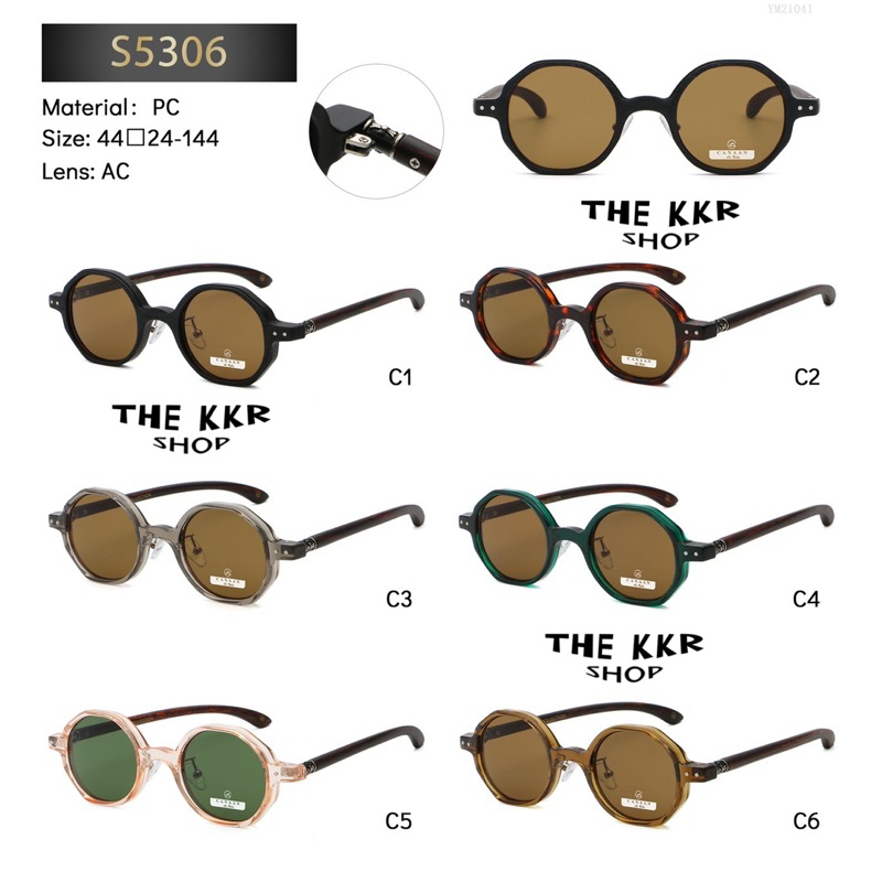 CANAAN Sunglasses แว่นกันแดด สไตล์วินเทจ S5306 ป้องหันแสงแดด ถนอมสายตา วัสดุพรีดมี่ยมใช้งานระยะยาว