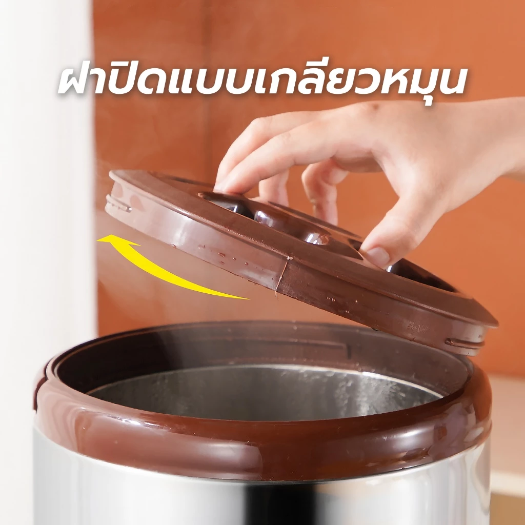 ถังพักชา ถังแสตนเลส ถังเก็บความร้อน-เย็น ขนาด 6, 8, 10, 12 ลิตร คูลเลอร์เก็บเครื่องดื่ม กระติกกดน้ำ thumbnail 9