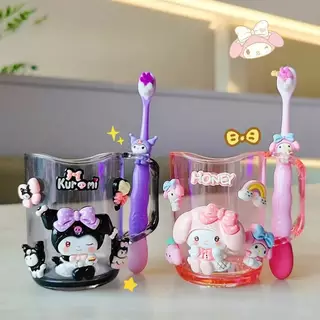 🔥พร้อมส่งจากไทย🔥 เซ็ทแก้ว+แปรงสีฟัน เด็กนักเรียนอนุบาล แบบพกพา สำหรับไปโรงเรียน