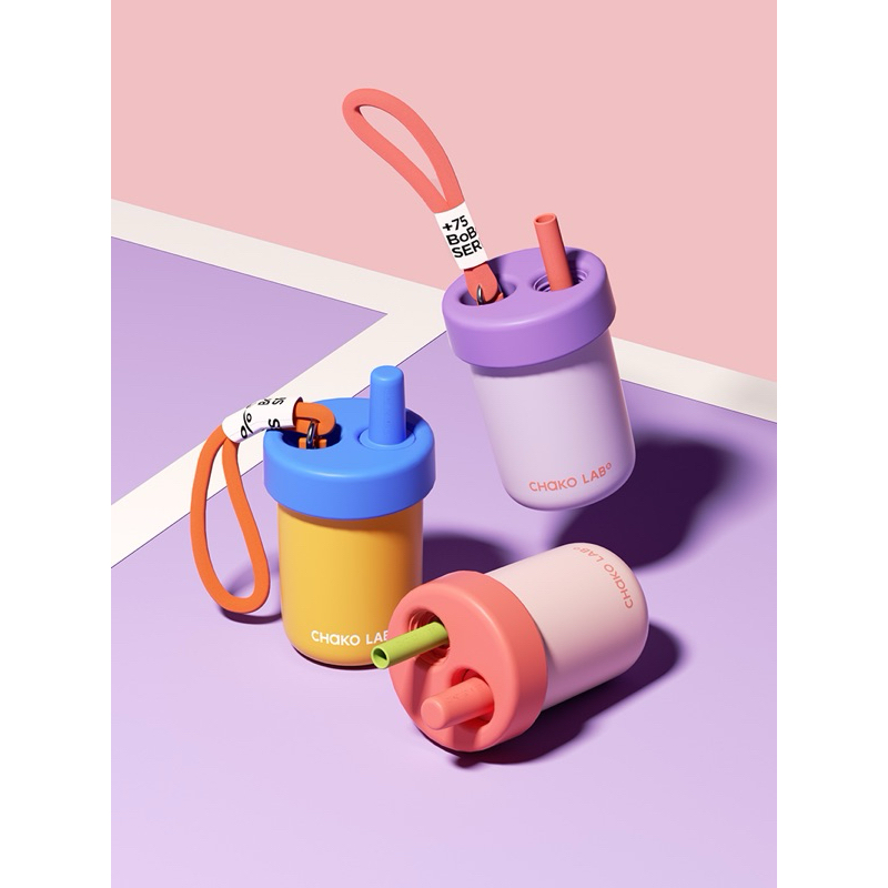 Chako lab รุ่น Bobo thermo cup(แก้วเก็บร้อน/เย็น) แก้วฝาสุญญากาศกันรั่ว stainless 316, PBA free
