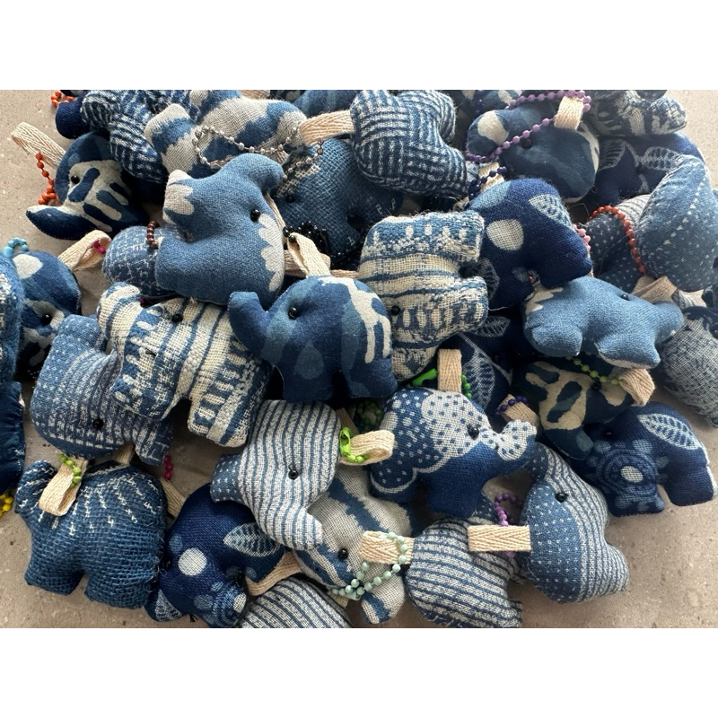 พวงกุญแจช้าง/ปลา/หมา/แมว/หมี จิ๋วสายไข่ปลา งานปักมือ - รูปที่ 3