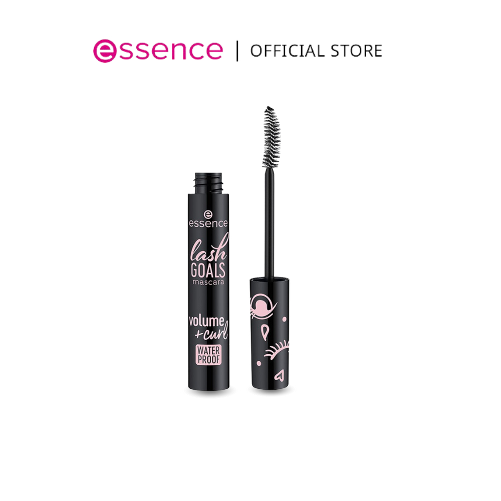 essence lash GOALS mascara volume & curl WATERPROOF มาสคาร่าสูตรขนตาหนาและงอนในปัดเดียว