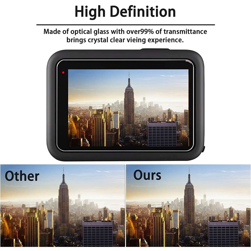 6 ชิ้น ฟิล์มกันรอย For GoPro Hero 12/11/10/9 Camera Tempered Glass Protector Flim ป้องกันหน้าจอ กระจกกันรอย​