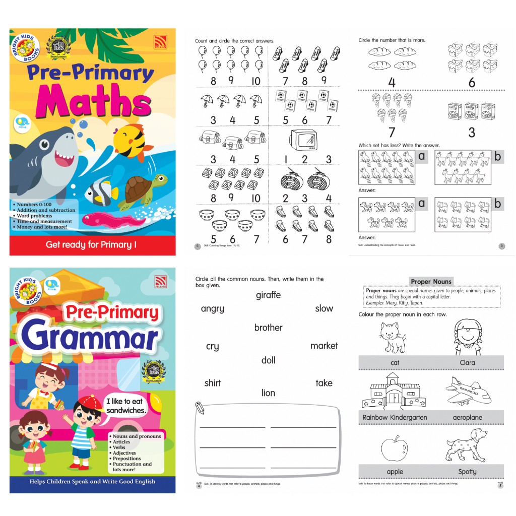 หนังสือแบบฝึกหัดอนุบาล เตรียมประถม Bright Kids > Pre-Primary แบบฝึกหัดเด็ก หนังสือเรียนอนุบาล เตรียมประถม Pelangithai - รูปที่ 2