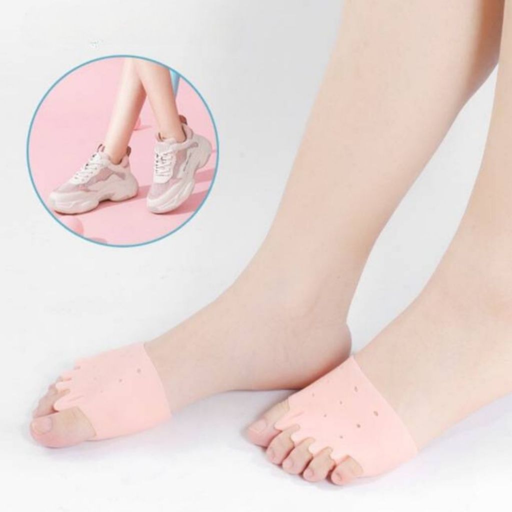 Happy Stepซิลิโคนคั่นนิ้วเท้า 5 นิ้ว ซิลิโคนสวมนิ้วเท้าแบบรังผึ้งหนา มีรูระบาย จะช่วยลดการเสียดสีระหว่างนิ้วเท้า 1คู่ - รูปที่ 3