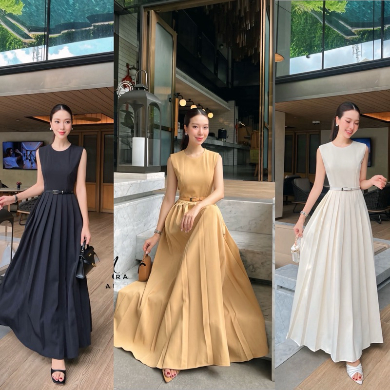 ชุดเดรสไปงานสวย ชุดเดรสยาวไปงาน งานป้าย Adora