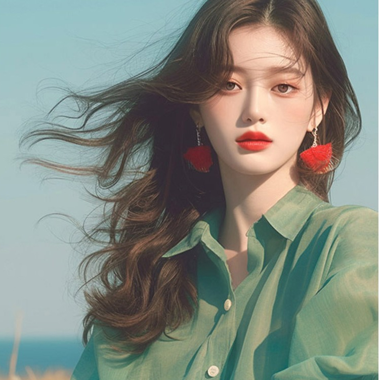 CTB2067 เสื้อเชิ้ดดีไซน์แขนสั้นพอง สีgreen สไตล์เกาหลี คอปก ฟรีไซส์ อก 38