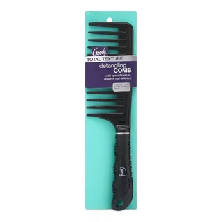 Goody 17377 หวีซี่ห่าง สำหรับผมดัด ลอนไม่แตก ลดการหลุดร่วงของเส้นผม TOTAL TEXTURE HANDLE COMB 1ชิ้น