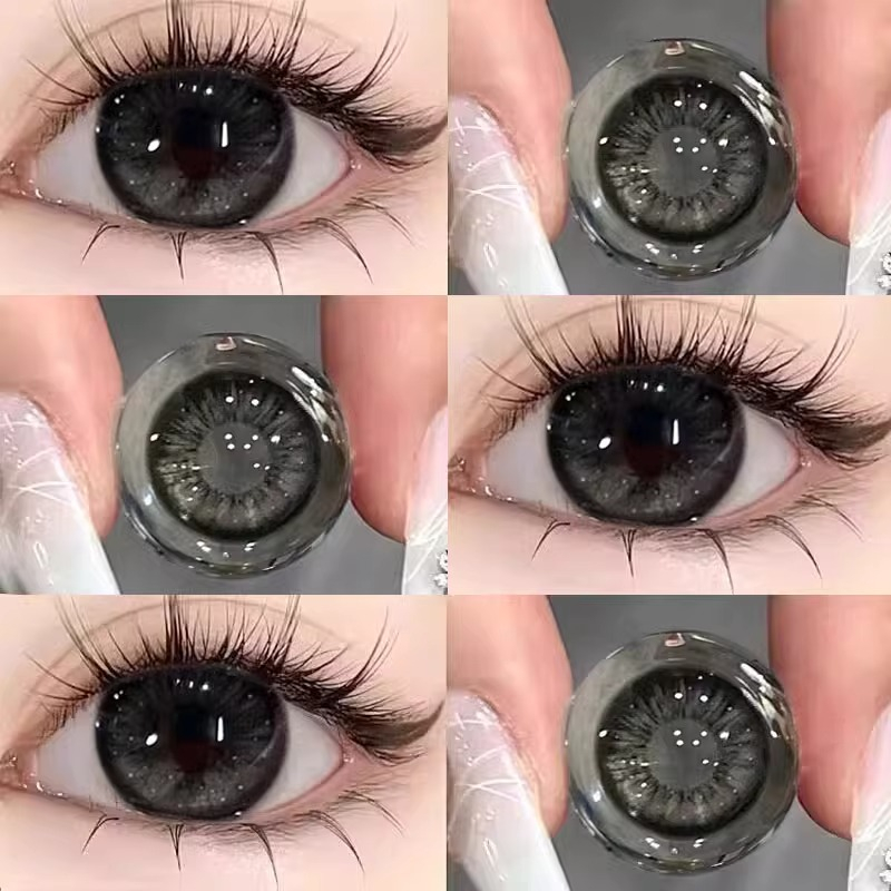 Yilala lens คอนแทคเลนส์ mini 1คู่/2ชิ้น คอนแทคเลนส์สายตาสั้นแห่งปี ระดับ(0.0~-4.50) ลายฮิต สีดวงตา สีเทา สีน้ำตาล คอนแทค