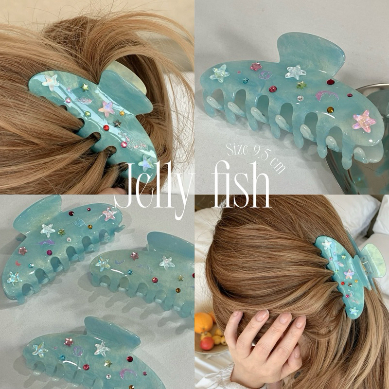 พร้อมส่งแล้วค่า Tinybecute • Jelly fish of sea hair clip กิ๊บหนีบผม size 9.5 cm