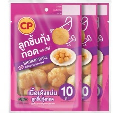 ซีพี ลูกชิ้นกุ้งทอด 100 ก. X 3 ถุง ส่งรถห้องเย็น